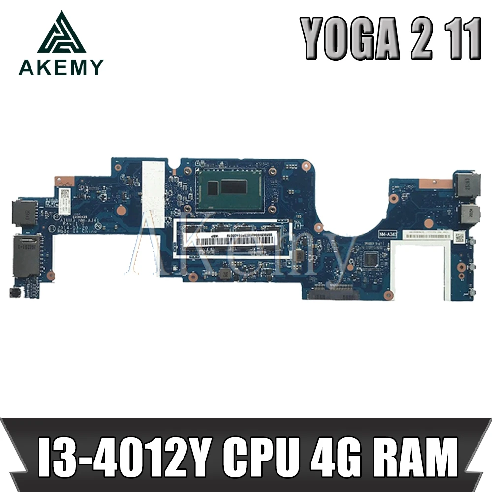 

NM-A341 motherboard for Lenovo yoga2 11 YOGA 2 11 laptop motherboard I3-4012Y CPU 4G RAM DDR3 NM-A341 mainboard 100% test work