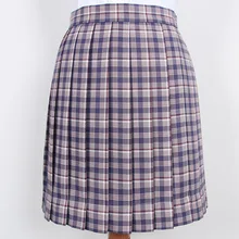 Японская клетчатая юбка с высокой талией синего и красного цвета для девочек-подростков, Студенческая Повседневная винтажная милая форма JK, плиссированная юбка Мори для девушки, консервативный стиль