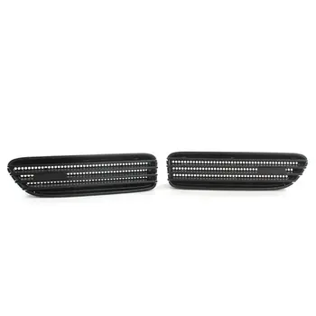 

Exterior Kidney Grille Decal Trim ABS Black 2pcs Replacement Left & Right