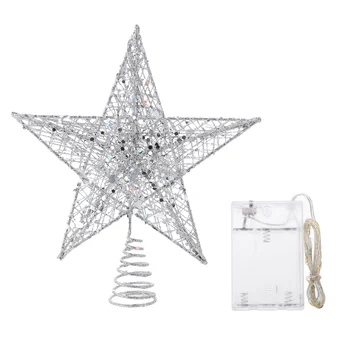 

1 Set Tree Topper Star Christmas Tree Decor Battery-powered Exquisite Tree Toppper Light Tree Topper for Home