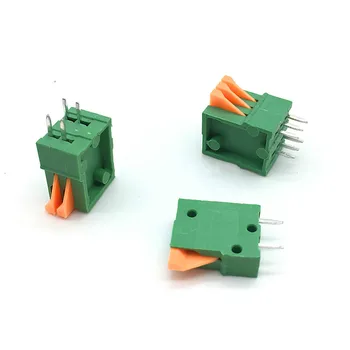 

10pcs KF141V 2.54mm Pitch Spring Terminal Blocks Connector 2/3/4/5/6/7/8/910Pin KF141R Straight Needle wire connector wholesale