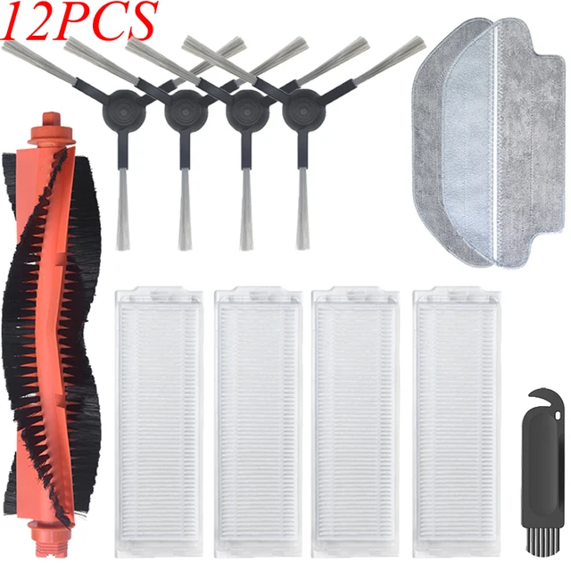 For Xiaomi Mijia Mop Pro STYTJ02YM VIOMI V3 SE V2 PRORobot Vacuum Cleaner Main/Side Brush Hepa Filter home appliance Parts 12PCS