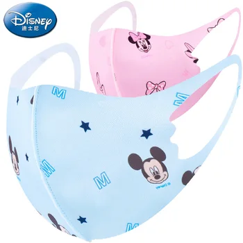 

3pcs Disney Kid Mask Minnie Child Mickey Aisha Cartoon Face Mask Protection Dust-proof Washable Reutilizable Washable