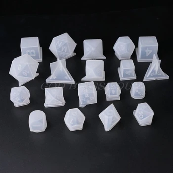 

DIY Crystal Epoxy Mold Dice Fillet Shape Multi-spec Digital Game Silicone Mould Drop Shipping