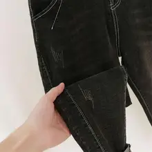 Шаровары, повседневные винтажные джинсы для женщин в стиле бойфренд, свободная уличная одежда, джинсы для мам, женские джинсы с высокой талией, 5XL, большие размеры