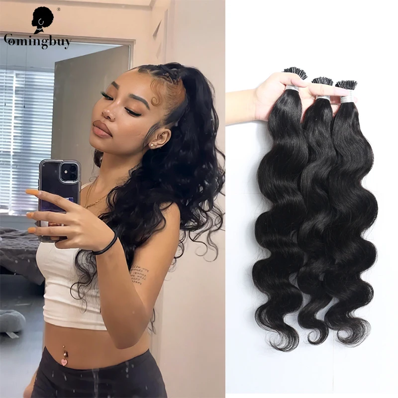 Body Wave Microlinks Human Hair Extension I Tips Brazilian Remy Micro Beads Extensions For Black Women |