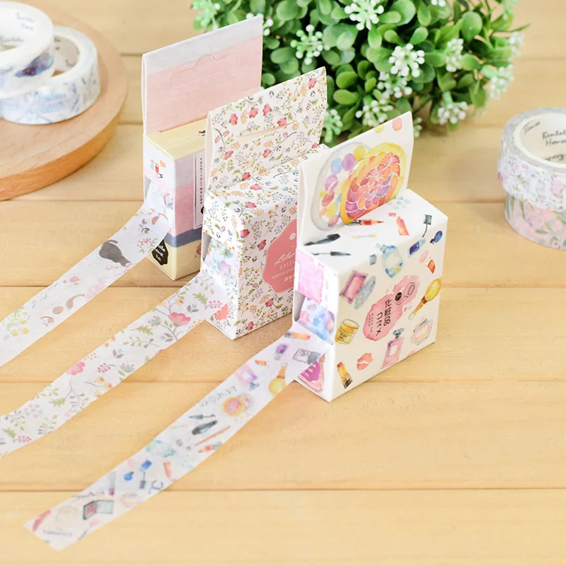 1pcs Original Paper Washi Tape Donuts Forest Animal Flamingo 15mm Adhesive Masking Tapes 21 Design Decoration Stickers A6377 2