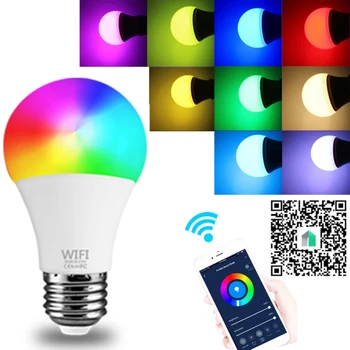 

4.5W Smart Light Bulb Dimmable WiFi LED Lamp E27/B22 Voice Control Lamp RGB Magic Bulb APP Operate Alexa Google Assistant