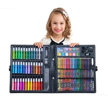 

New 150pc Children's Drawing Tool Set Watercolor Pen Elementary Painting Art Sets School Supplies Brush Box Gift Girl