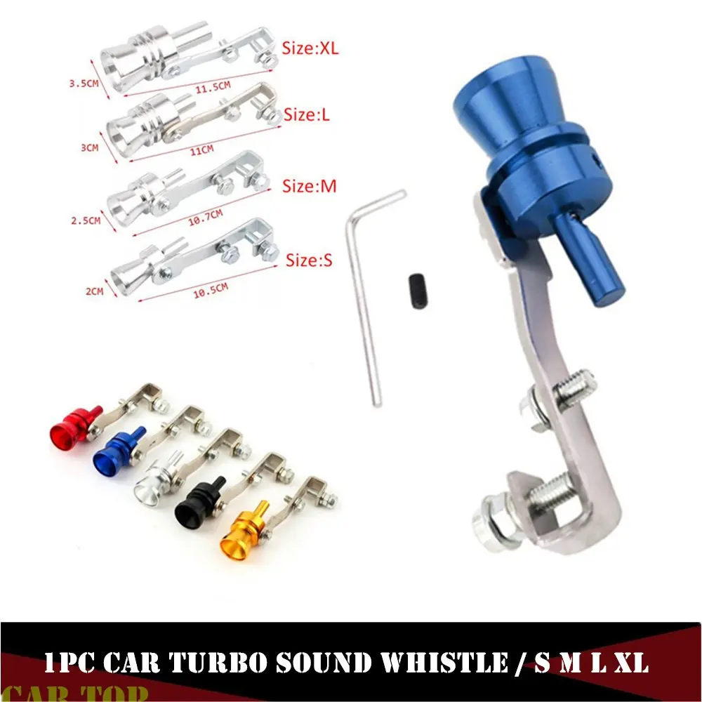 Universal Turbo Sound Color Auto Muffler Exhaust Pipe Whistle Simulator S/M/L/XL Car Tuning Turbo Whistler