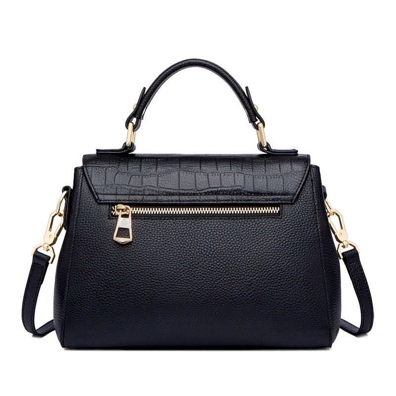 ZOOLER Luxury Handbags Women Bags Designer Female Soft Leather Shoulder Bag Vintage Ladies Hand Bags Casual Tote Bag Black WG216