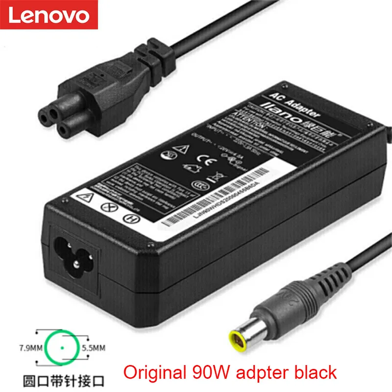 Оригинальное зарядное устройство для ноутбука lenovo применимое T430/T430S/T410/T420 E40/E420/E430c адаптер для компьютера 90 Вт Мощность 20 в. 5 a - Цвет: Черный