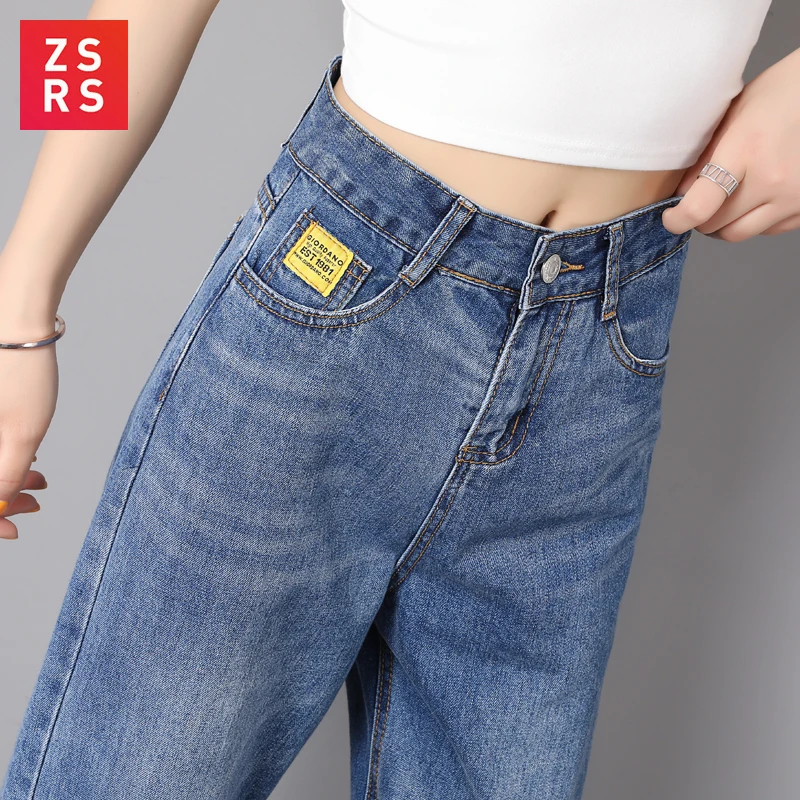Zsrs jeans woman mom jeans pants boyfriend jeans for women with high waist push up large size ladies jeans denim 4xl 2019