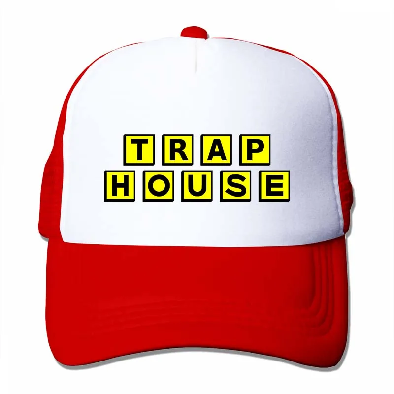 Бейсбольная кепка TRAP HOUSE для мужчин и женщин, Кепка-Дальнобойщик, модная Регулируемая Кепка - Цвет: 4-Red