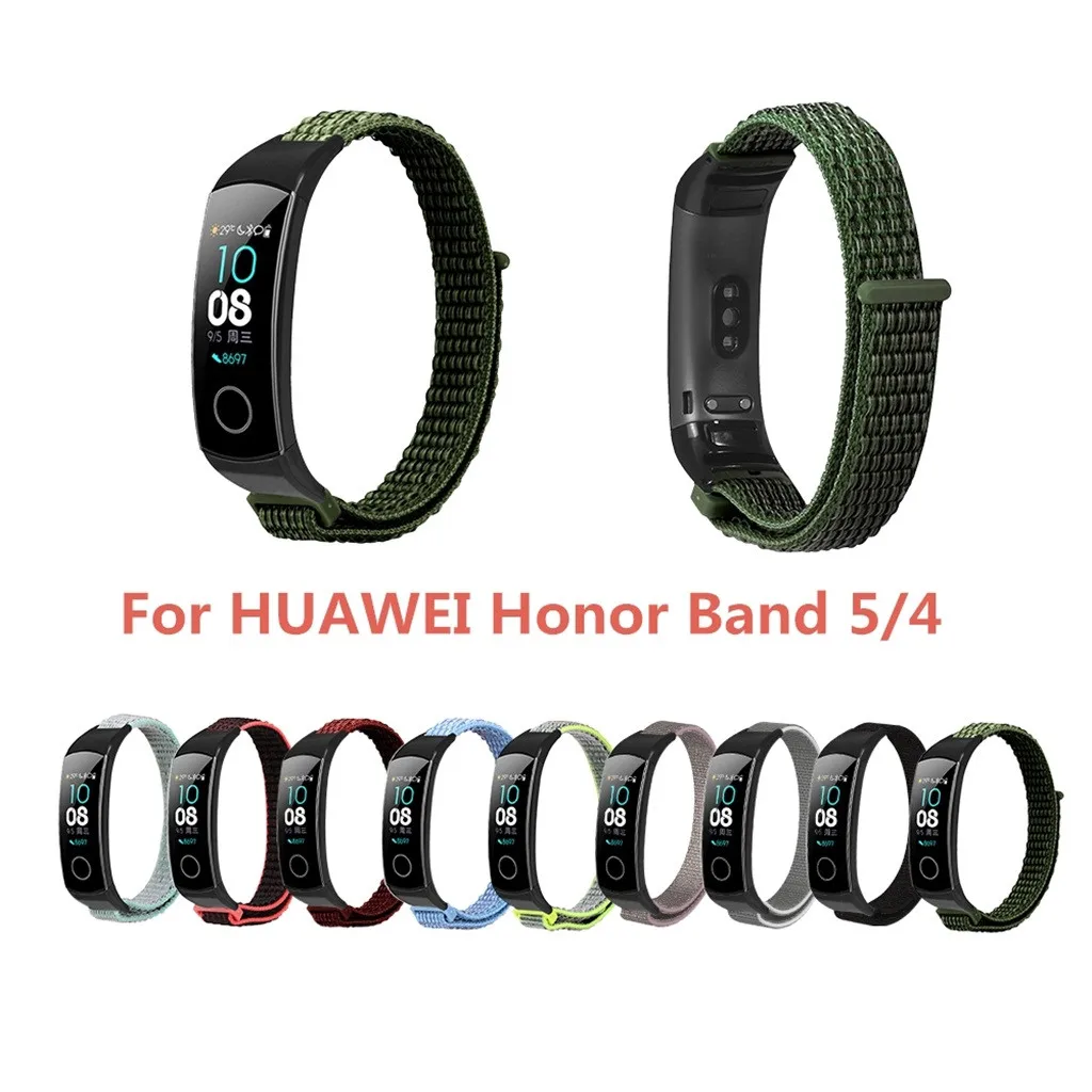 Для huawei Honor Band 5/4 Замена нейлона Спортивная петля часы ремешок Смарт часы браслеты долговечные аксессуары#803