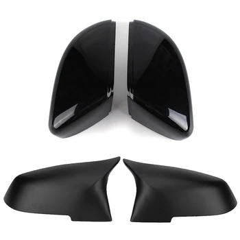 

Left+Right Gloss Black Wing Door Rear View Mirror Cover for Touran Golf Mk6 & for Bmw F20 Side Mirror Cover
