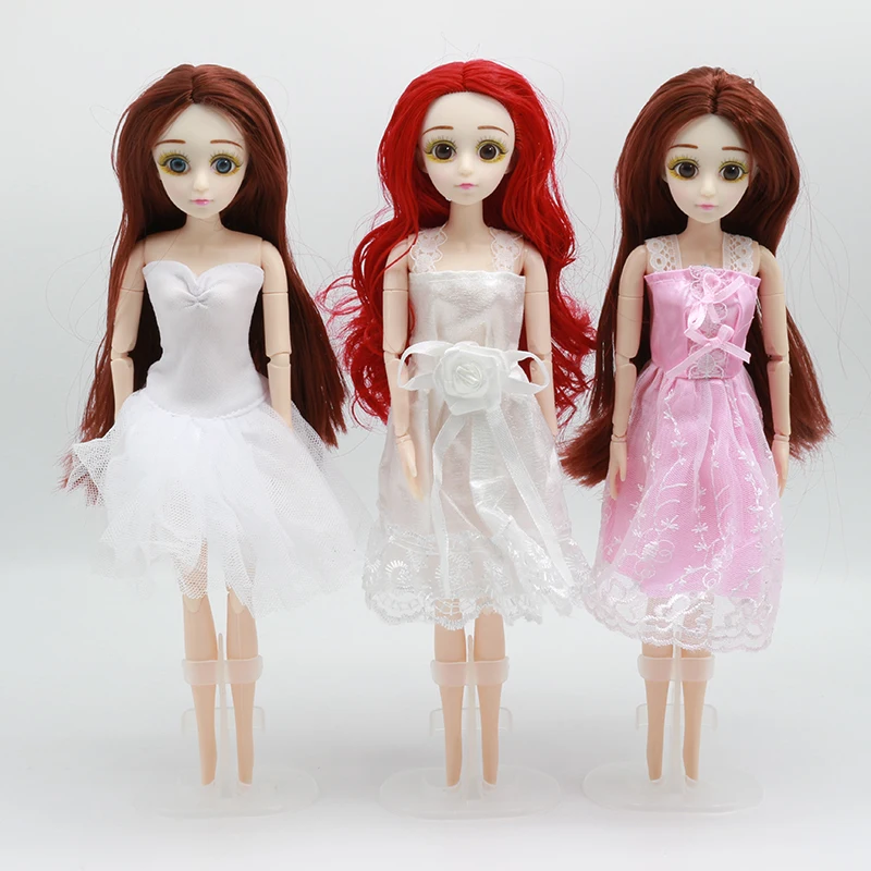 Мода 1/6 BJD куклы 13/20 шарнирная кукла с 3D глазами 30 см длинный парик волосы женские