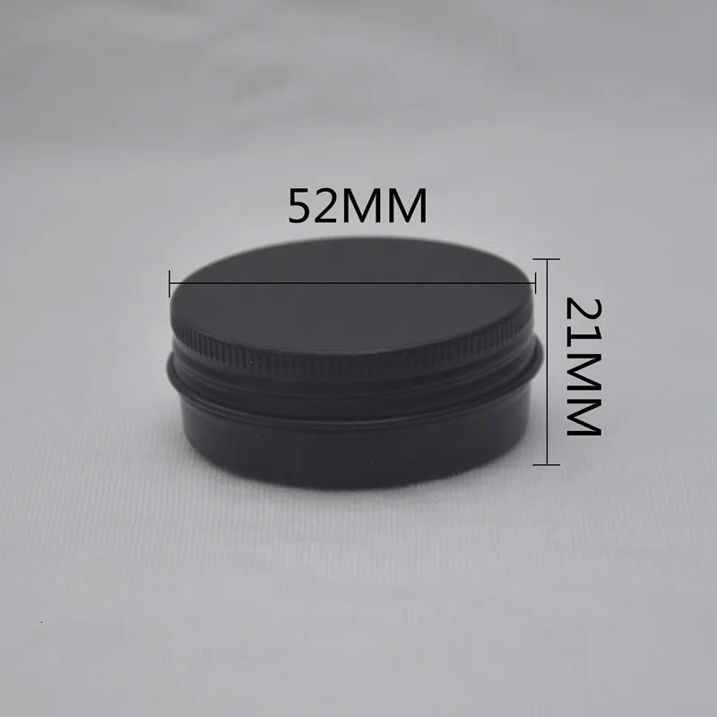 

Wholesale 30g Aluminum Cream Tins Cosmetic Box Containers Lipblam/Handmade Soap Pots 52*21mm Matte Black Threaded Aluminum Box