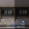 Digital Wall Clock APP Control Alarm Clock Time Date/ Temperature Sound Activate Countdown Stepless Brightness Alarm with Snooze 5