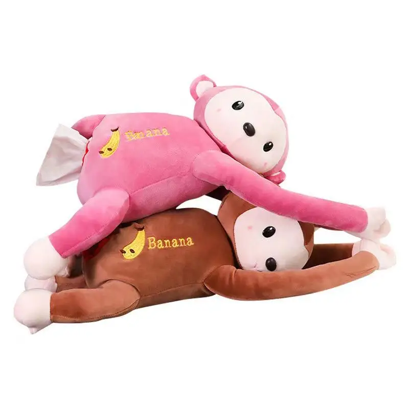 

52cm Creative Cartoon Monkey Home Office Car Hanging Paper Napkin Tissue Box Cover Holder Portable Paper Box Car/Home Decor
