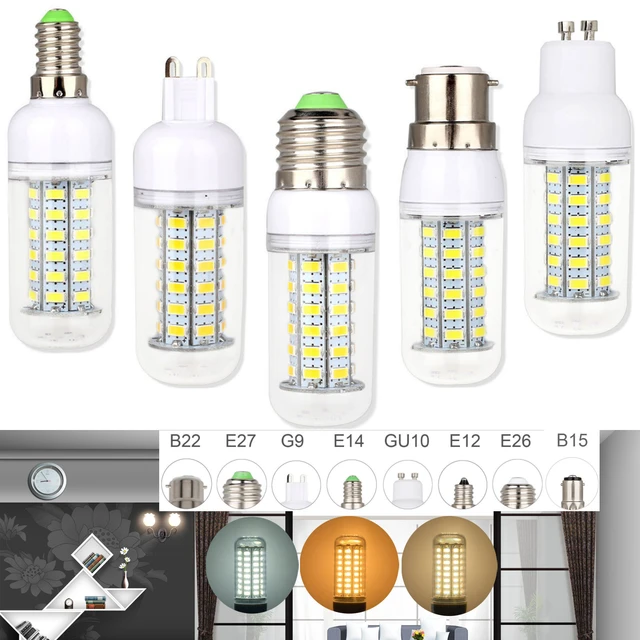 Bright LED Corn Light Bulbs E14 B22 E27 GU10 10W 20W 25W 30W 36 72 96  138LEDs 4014 SMD Lamps Ampoule AC 110V 220V Light Lighting - AliExpress