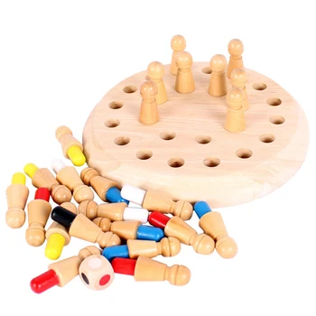 

Wooden Memory Match Stick Chess Rich in Color Benefiting Eyes Development Fun Board Game Puzzle Toys Kids Educational Toys