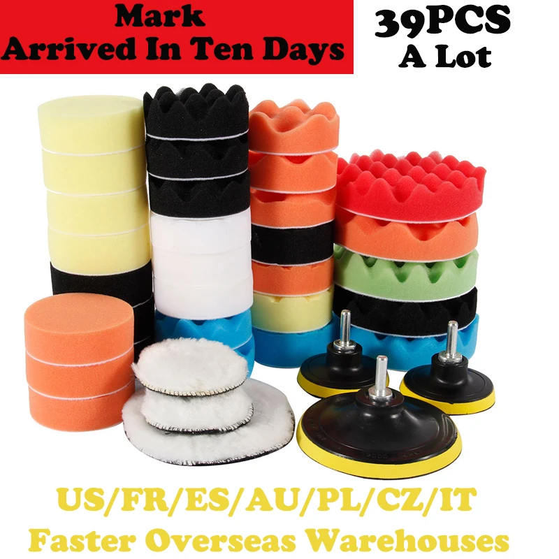 39pcs Wool Pads Waxing Polishing Buffing Pad Wheel Car Auto Paint Care