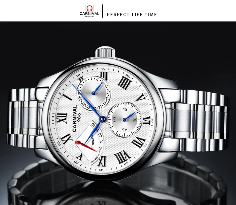 Seiko Автоматический ход Мужские t Карнавальная майка брендовые Роскошные Мужские механические часы relogio masculino часы из нержавеющей стали ремень для мужских часов