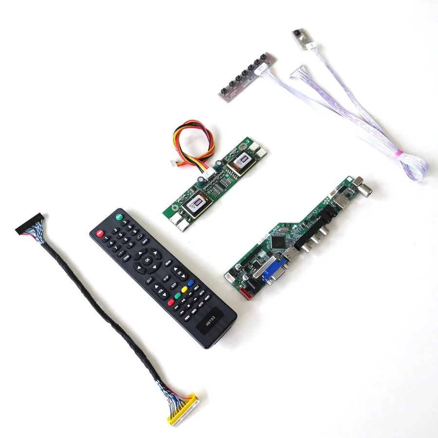 Для M190EG02 V3 V4 VGA HDMI AV USB RF 4CCFL 30Pin LVDS ЖК-дисплей панель Пульт+ инвертор+ клавиатура T. V56 плата контроллера DIY kit