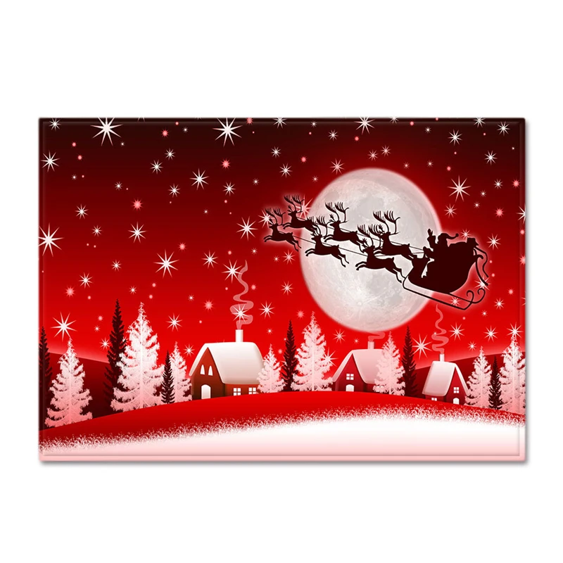 3D большой яркий Противоскользящий Прямоугольный Коврик, мягкий фланелевый моющийся коврик для гостиной, тонкий напольный коврик, рождественские украшения для дома - Цвет: No 9