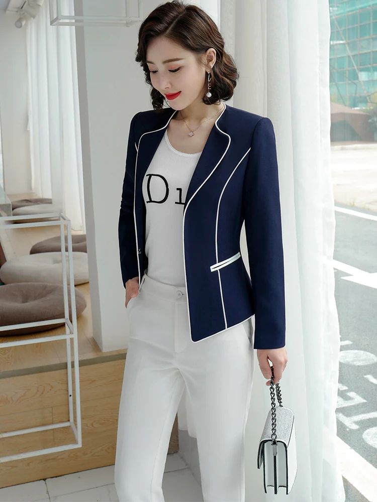 Lenshin Women Elegant Binding Jacket Long sleeve Blazer Fashion Work Wear Keep Slim Office Lady Coat Outwear Single Button