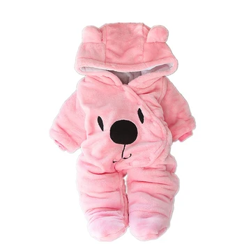 

Baby Winter Clothes Bear Style Solid Thick Clothing for 0-1T Toddler Kids Home Casual Sleepwear Autumn Newborn Baby Romper 1T
