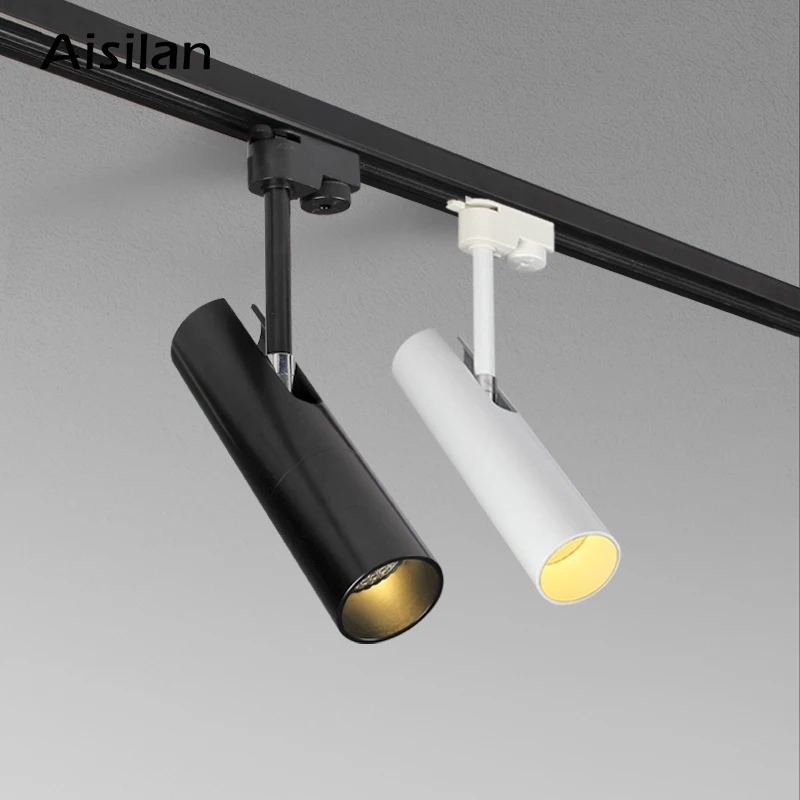 Aisilan Modern LED Track Light Ceilng Spotlights AC85-260V Adjustable 7W Lighting Fixtures for Living Light (track unincluded)