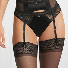 Rosie для автографа Шелковый черный пояс для подвязки сексуальный подтяжки UK 12-18 Готический сундук жгут для женщин