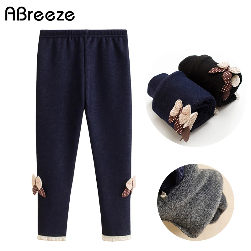 Новые детские брюки на зиму и весну теплые штаны для маленьких девочек от 2 до 10