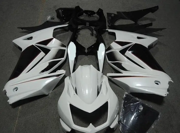 Комплект обтекателей ABS для Kawasaki Ninja 250 EX250 ZXR250 2008- 08 09 10 11 12 13 14 Обтекатели(литьевая форма) приятный белый