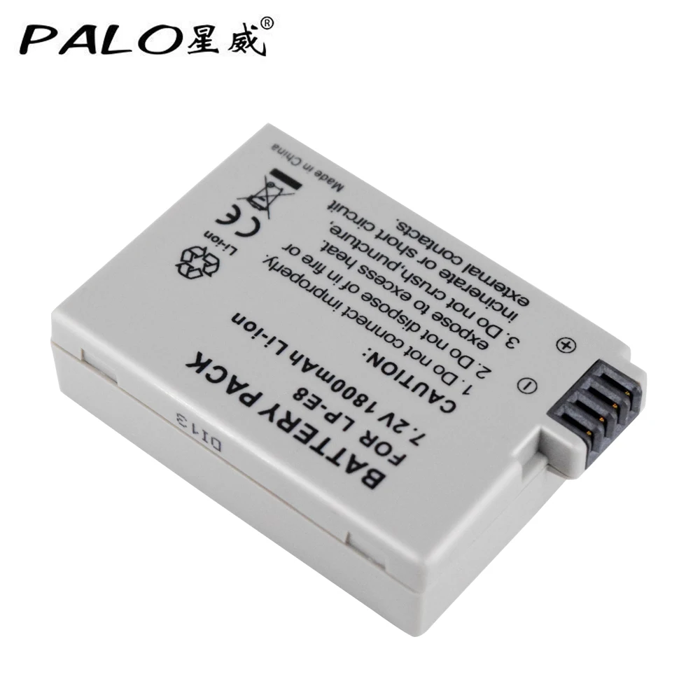 PALO LPE8 Батарея пакет LP-E8 акумуляторная батарея LP-E8 LP E8 для Canon 550D 600D 650D 700D X4 X5 X6i X7i T2i T3i T4i T5i DSLR Камера 0,11