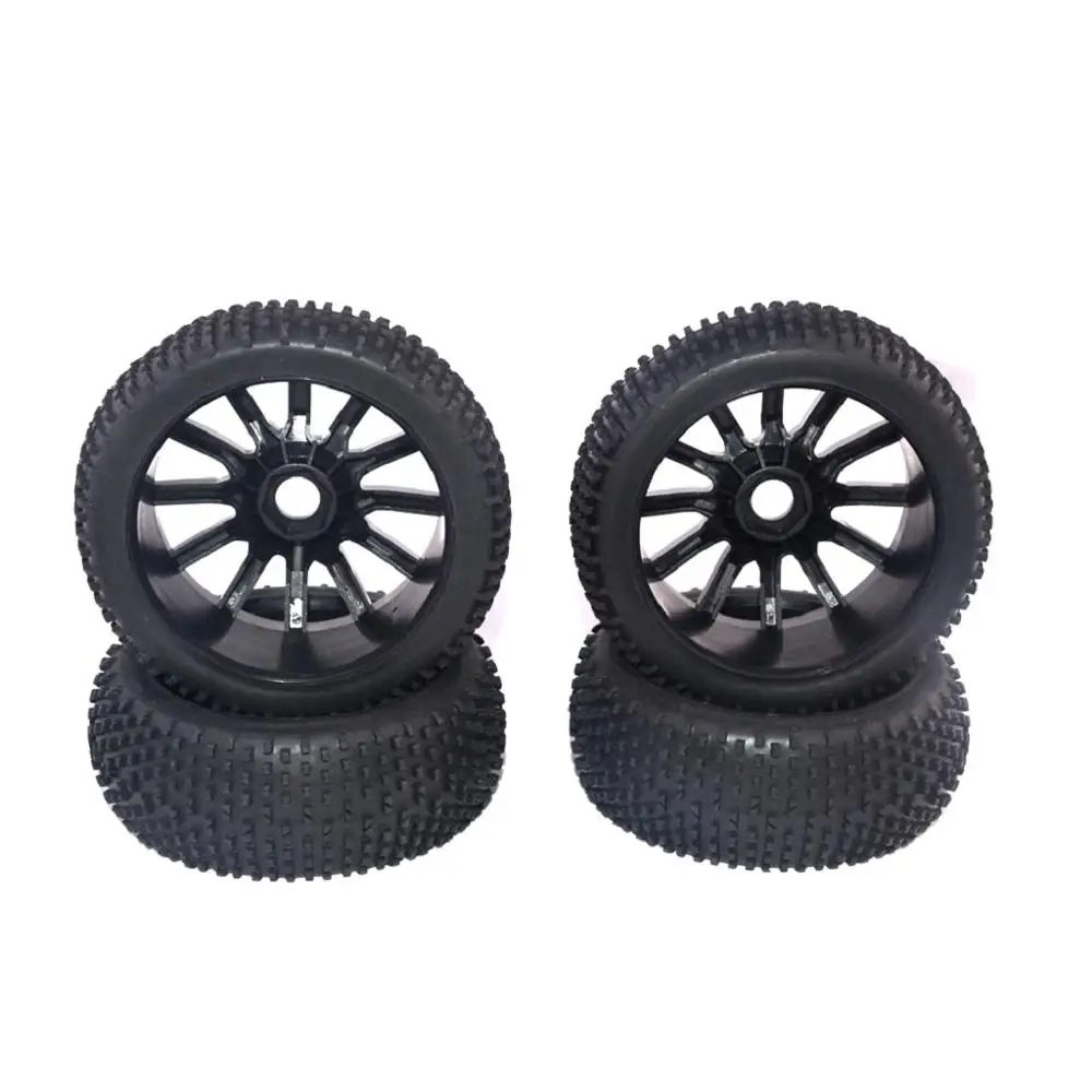 4Pcs 1/10 1/8 Wheel Rim& Tyre Tires for HSP HPI Team Losi Hongnor Kyosho Tamiya LRP 1/10 RC Off road Buggy Car