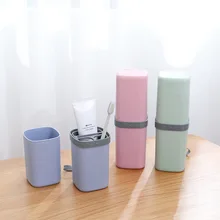 Простой креативный чехол для зубной щетки в Корейском стиле, Раздельный портативный дорожный стоматологический набор для пар, пластиковый набор для зубных щеток Ya Bei