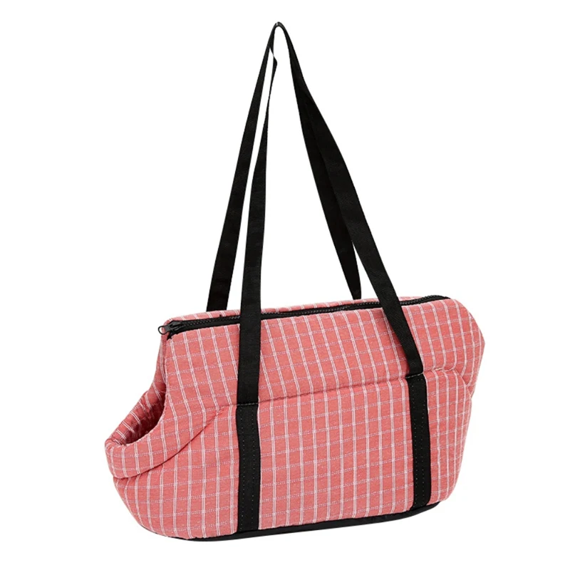 thumbnail image 1 of Bolsas de transporte para mascotas, portátiles, transpirables, para mascotas pequeñas, gatos, perros, bolsas de viaje al aire libre, bolso para mascotas con cierre de seguridad y cremallera, 1 of 5
