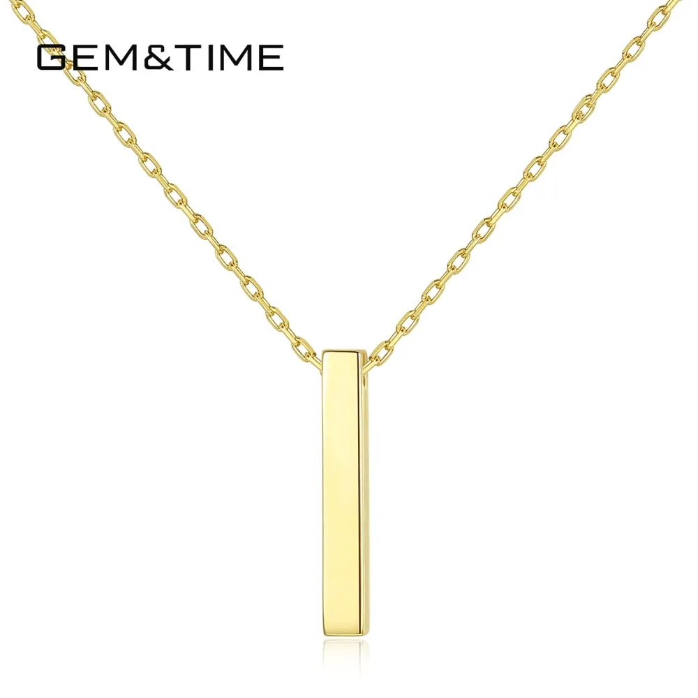 Gem& Time, новинка, изысканное мини-ожерелье, 14 к, золотое ожерелье с подвеской для женщин, для свадьбы, помолвки, хорошее ювелирное изделие, желтое золото, Kolye AU585 N14071