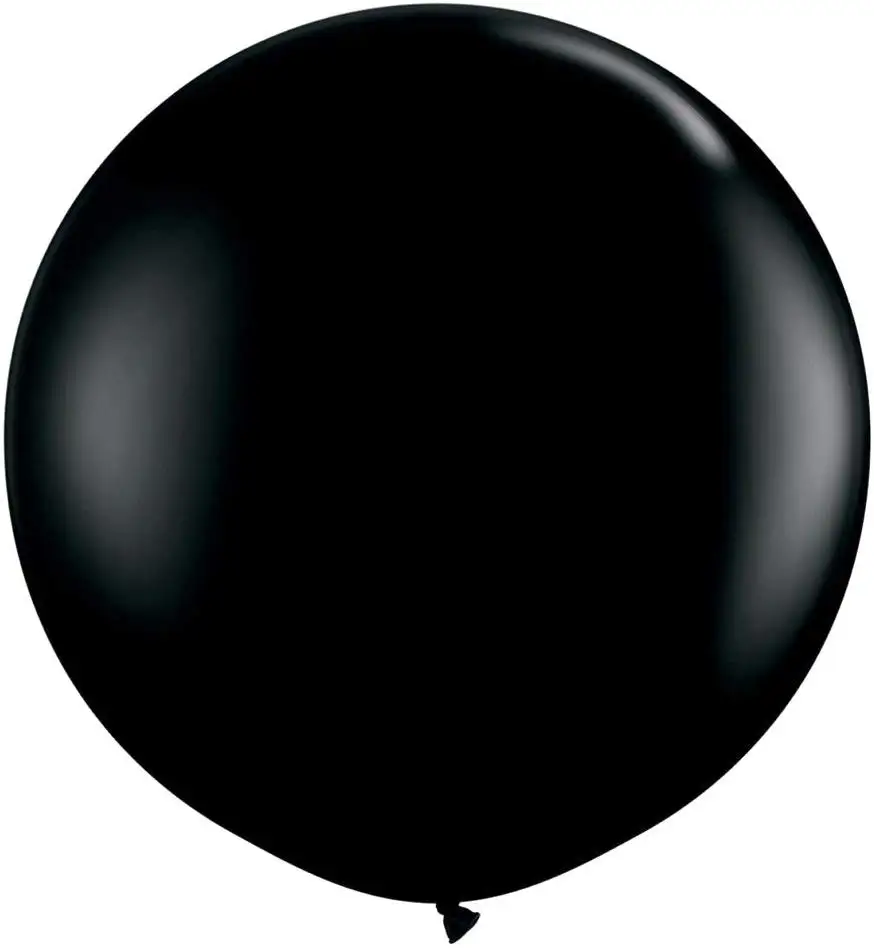 36 дюймов Гигантские Черные латексные шары 18 дюймов Золотая Звезда фольга конфетти для воздушного шара бумажные кисточки Свадебные украшения на день рождения - Цвет: 1pc 36inch black