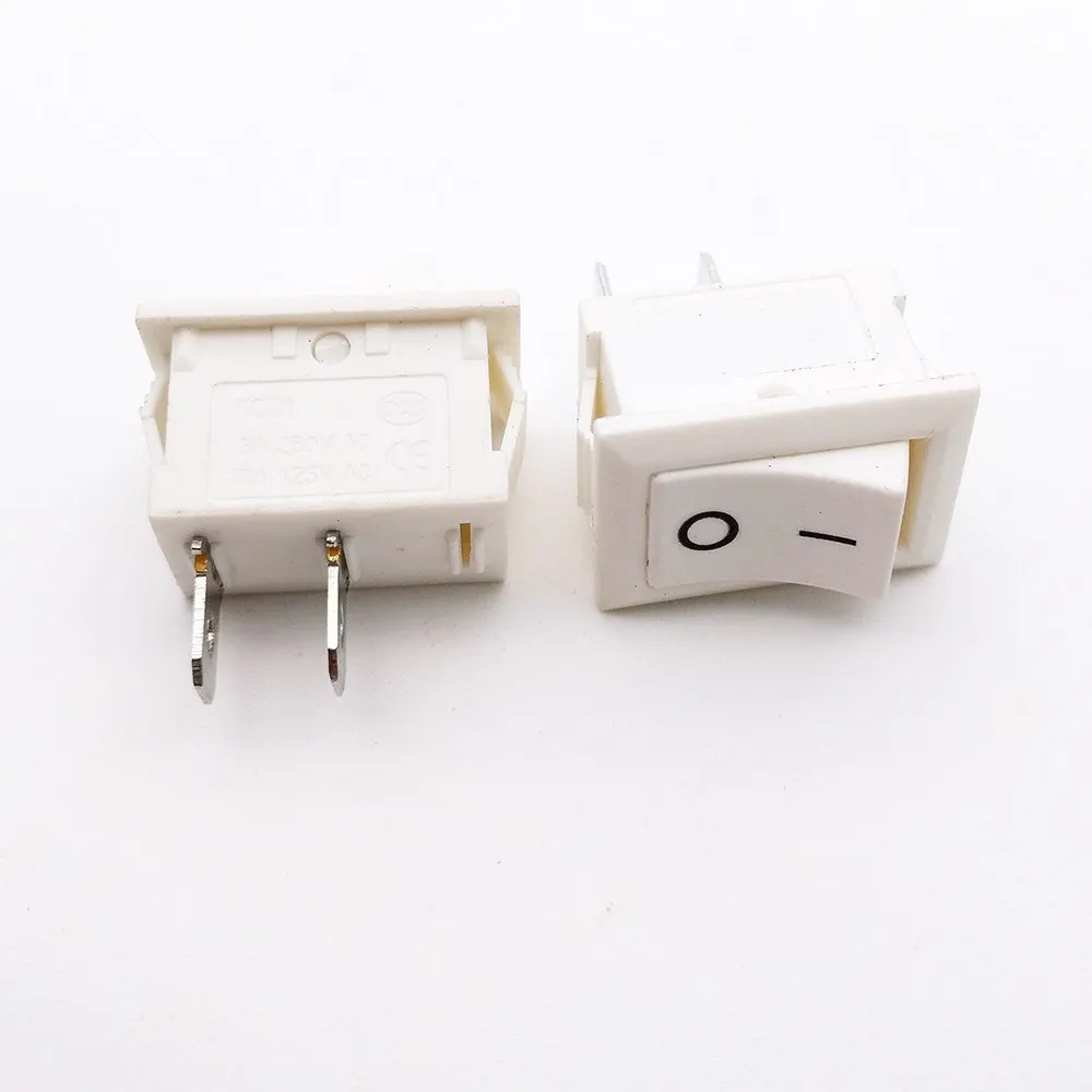 10 шт./лот 15x10 мм кнопочный мини переключатель 3A 250 В KCD1 101 2Pin защелкивающийся ВКЛ