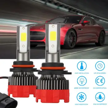 

1 Pair H1/H4/H11/9005/9006 Auto Car Bright LED Headlight Fog Light Lamp Bulbs би линзы фар для авто Accessories для авто лампа