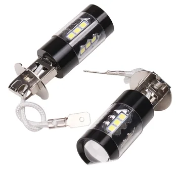 

Black Shell H3 80W 16SMD Decoding Fog Lights Running Lights Front Fog Lights Led Replacement Bulb Hot