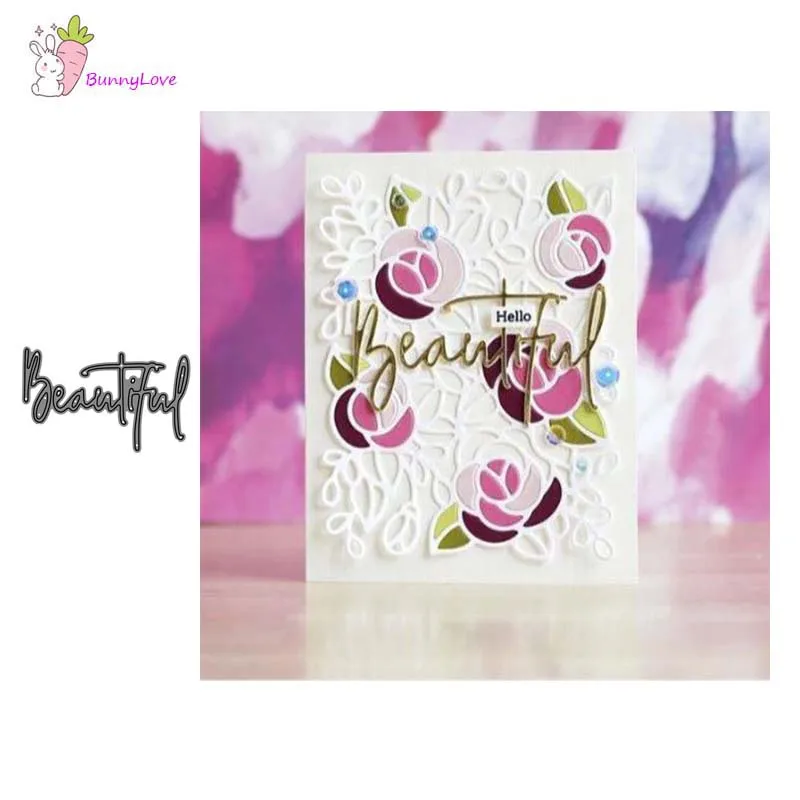 

Beautiful letter Metal Cutting Dies Stencils for DIY Scrapbooking Stamp/photo album Decorative Embossing Paper