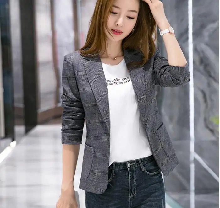 professional cloth wear,lady's suit,plaid lady's suit