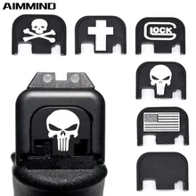 Aluminum Rear Cover Slide Back Plate for Glock 17 19 21 22 23 25 26 30 40 9mm .45 Pistol Gun Magwell Accessories Aluminum Rear Cover Slide Back Plate for Glock 17 19 21 22 23 25 26 30 40 9mm .45 Pistol Gun Magwell Accessories