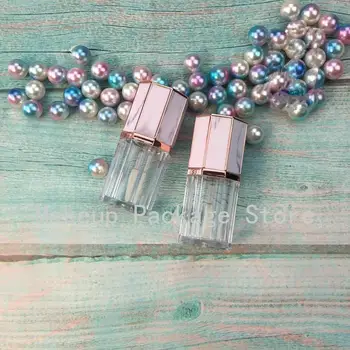 

5/10/30/50pcs Empty Marble Pink Eight Sides Rose Gold Transparent Lip Gloss Bottle Makeup DIY Lip Glaze Tube Cosmetics Homemade