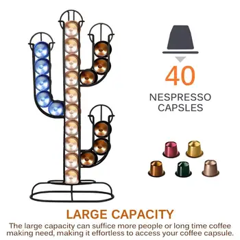 

Metal Coffee Pod Holder Plating Iron Stand Coffee Capsule Storage Rack For 40pcs Dolce Gusto Capsule